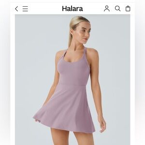 Halara Twist-Front Cut-Out Backless 2-in-1 Exercise Dress